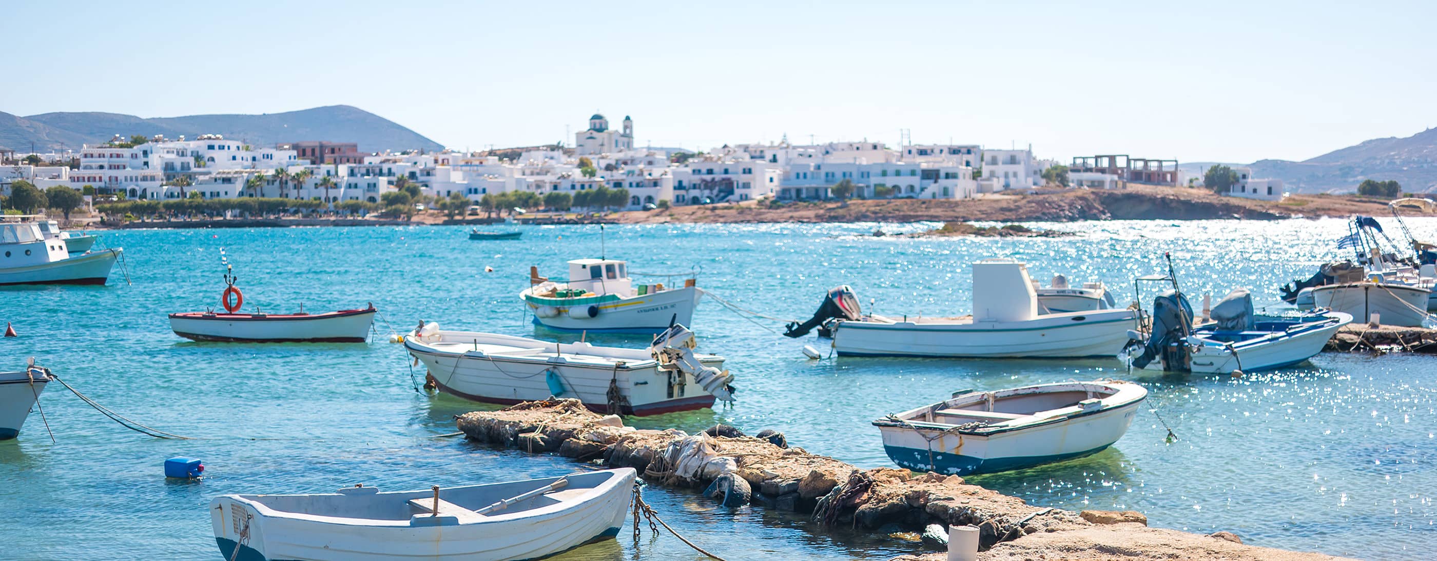 View of the marina and Naoussa waterfront
