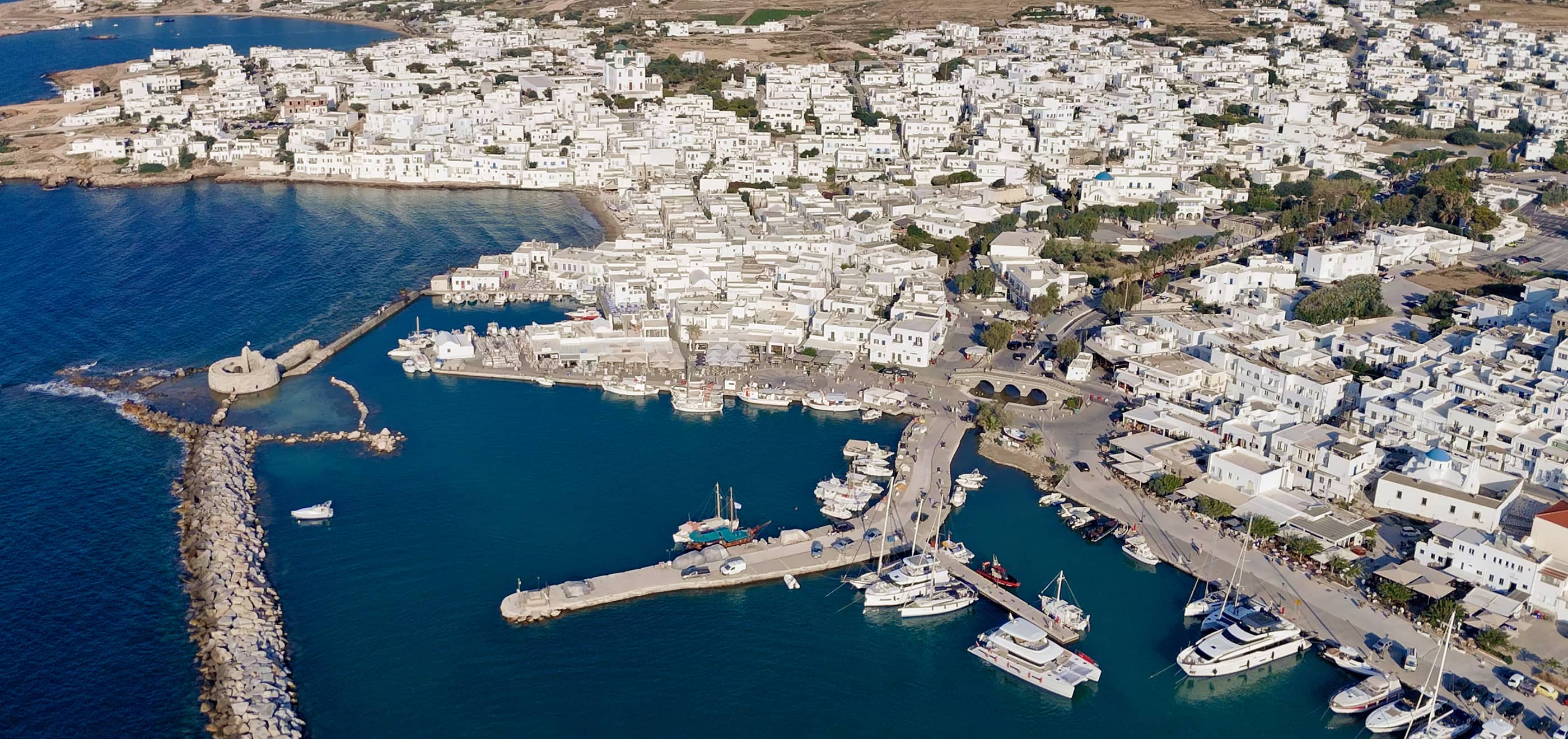 View of the marina and Naoussa waterfront