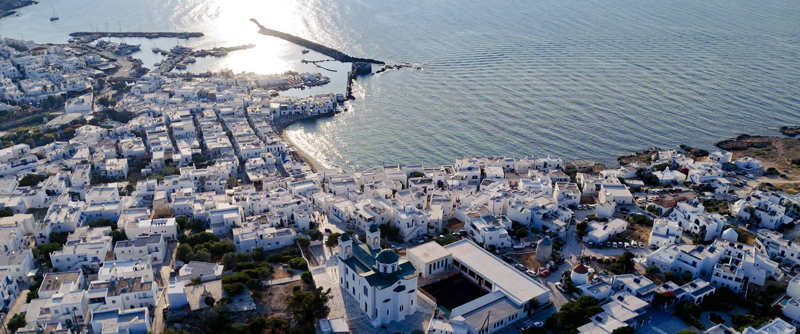 View of the marina and Naoussa waterfront